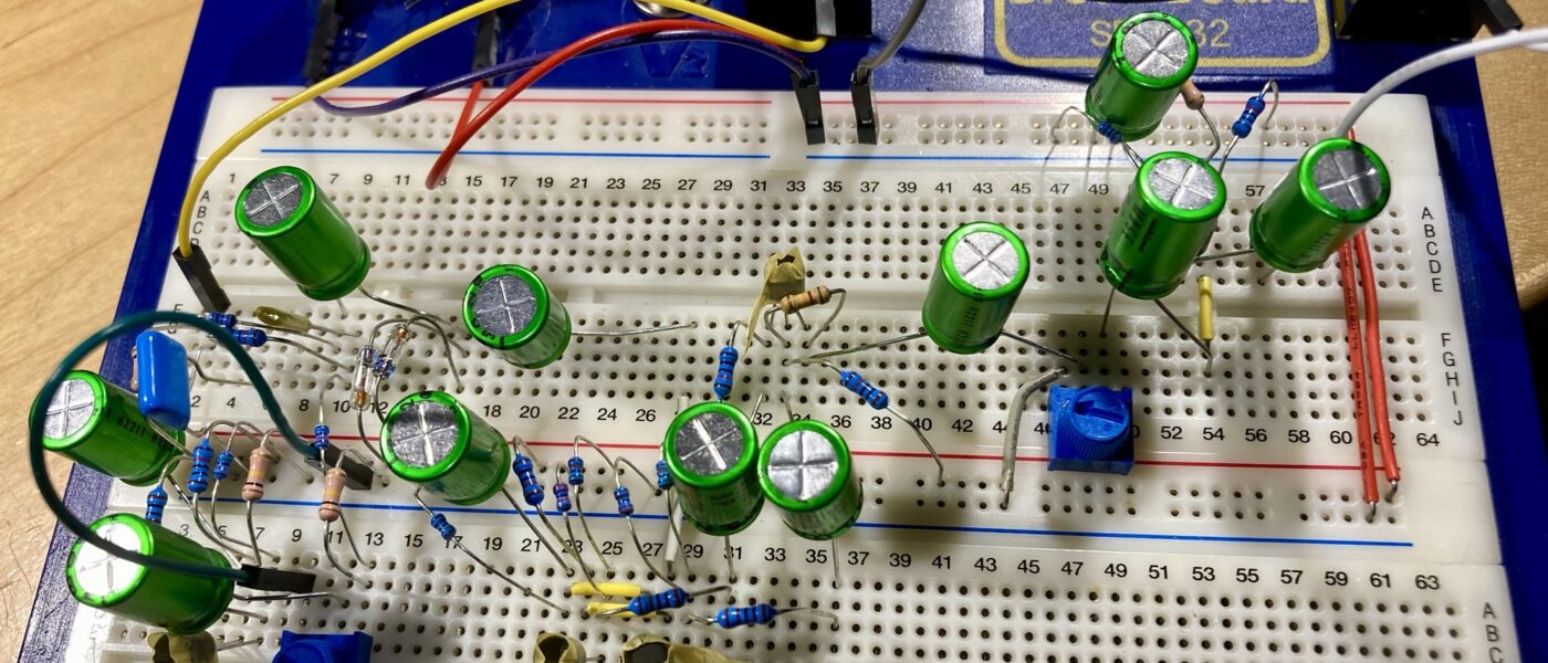 オクターブファズ　ブレッドボード試作